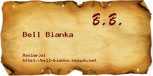 Bell Bianka névjegykártya